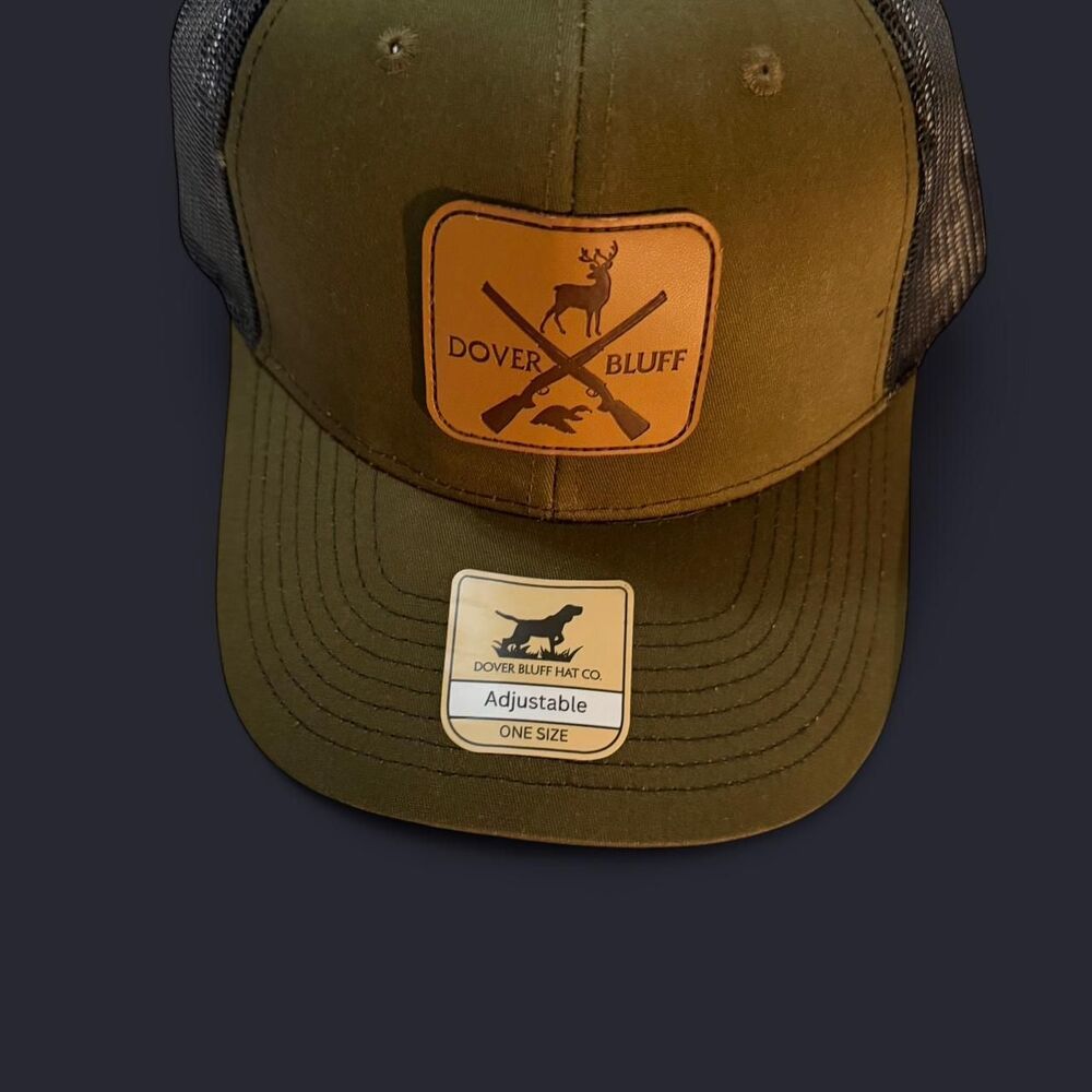 🦌 Dover Bluff Hat Co. Olive Mesh Trucker (New)